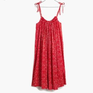 Madewell Oahu Cover-Up Dress in Iris Stamp S
